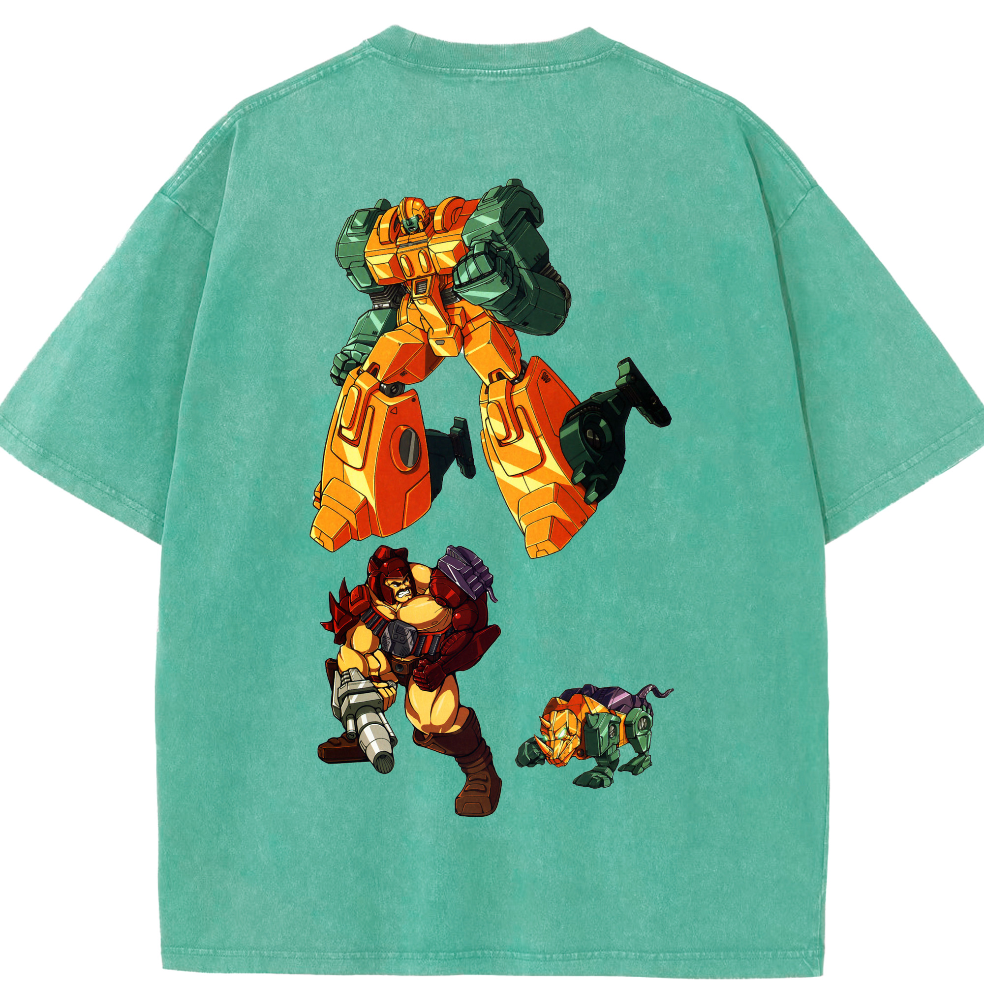 （画像用）  綿100% ヴィンテージ風 半袖Tシャツ（背面プリント）